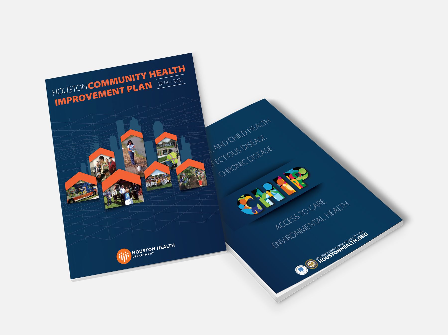 Community Health Improvement Plan, Report cover & layout · Houston Health Department