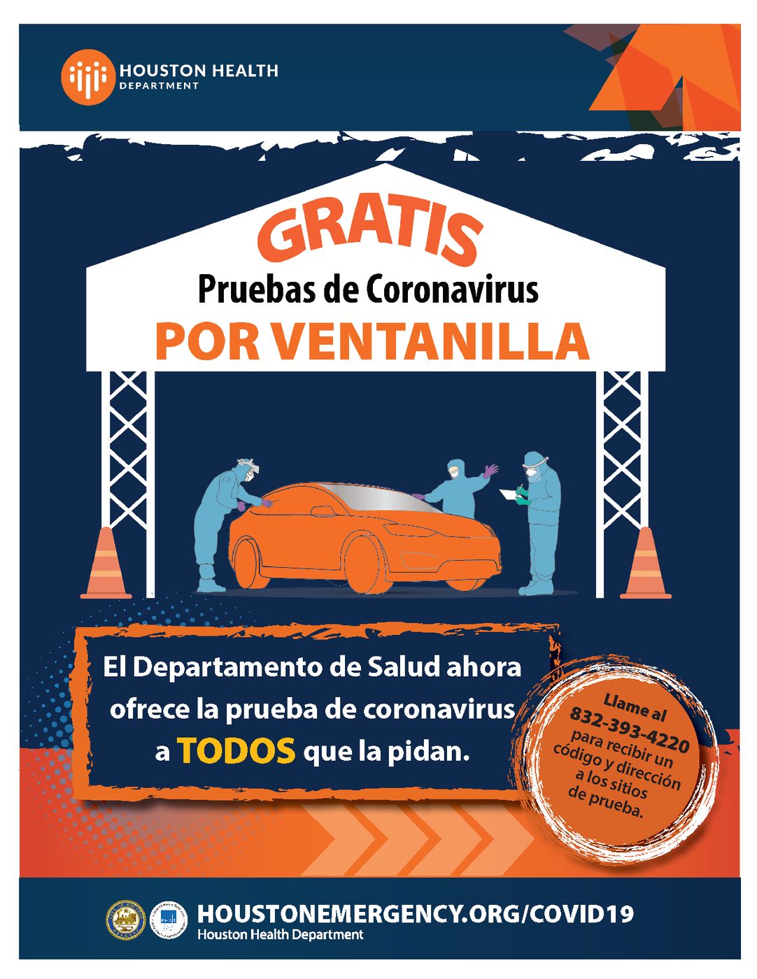 Drive-thru testing, Spanish edition