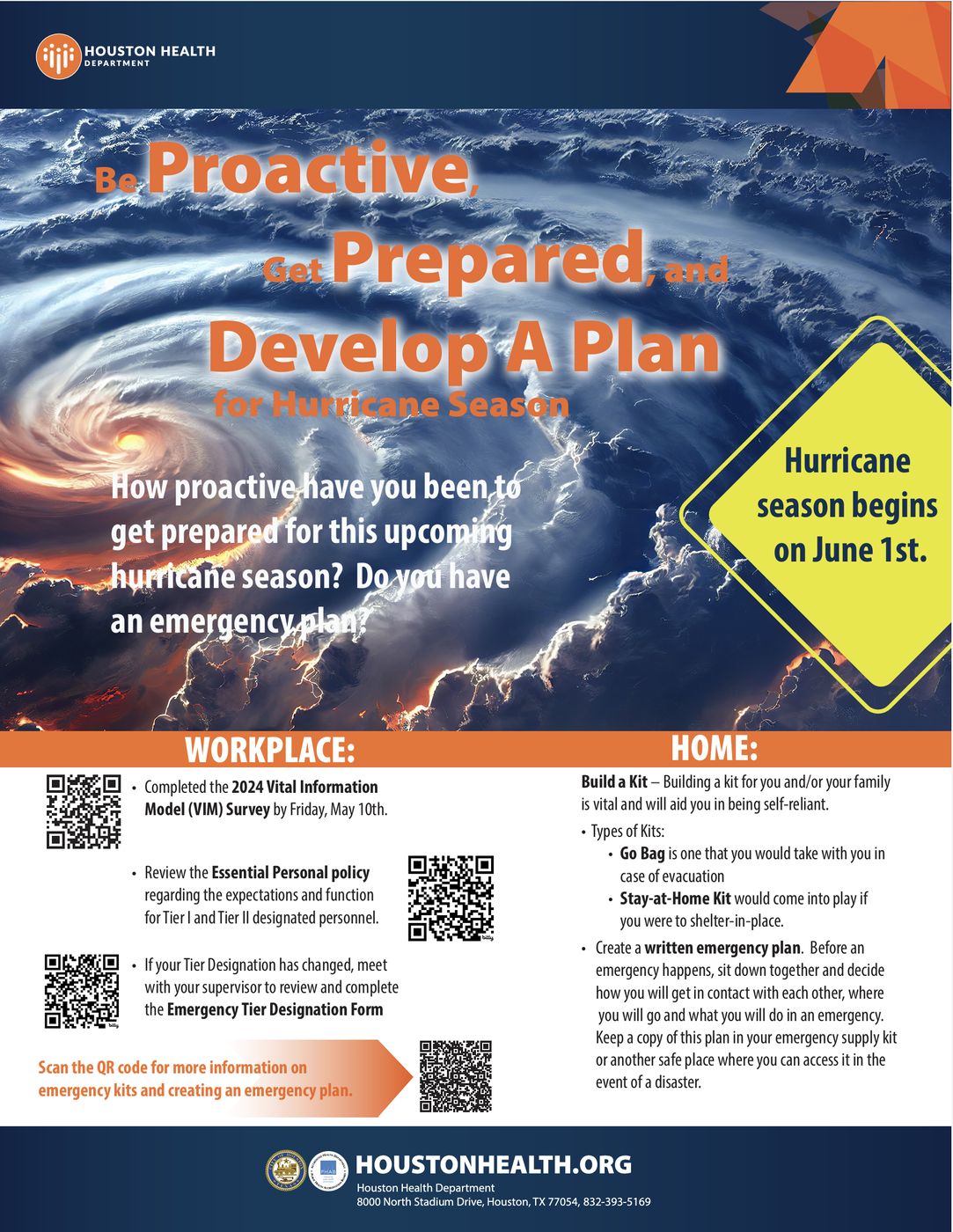 Hurricane preparedness flyer