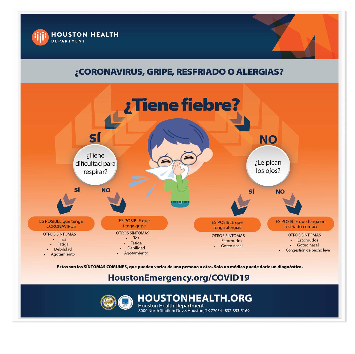 ¿Tiene fiebre? Spanish-language flyer